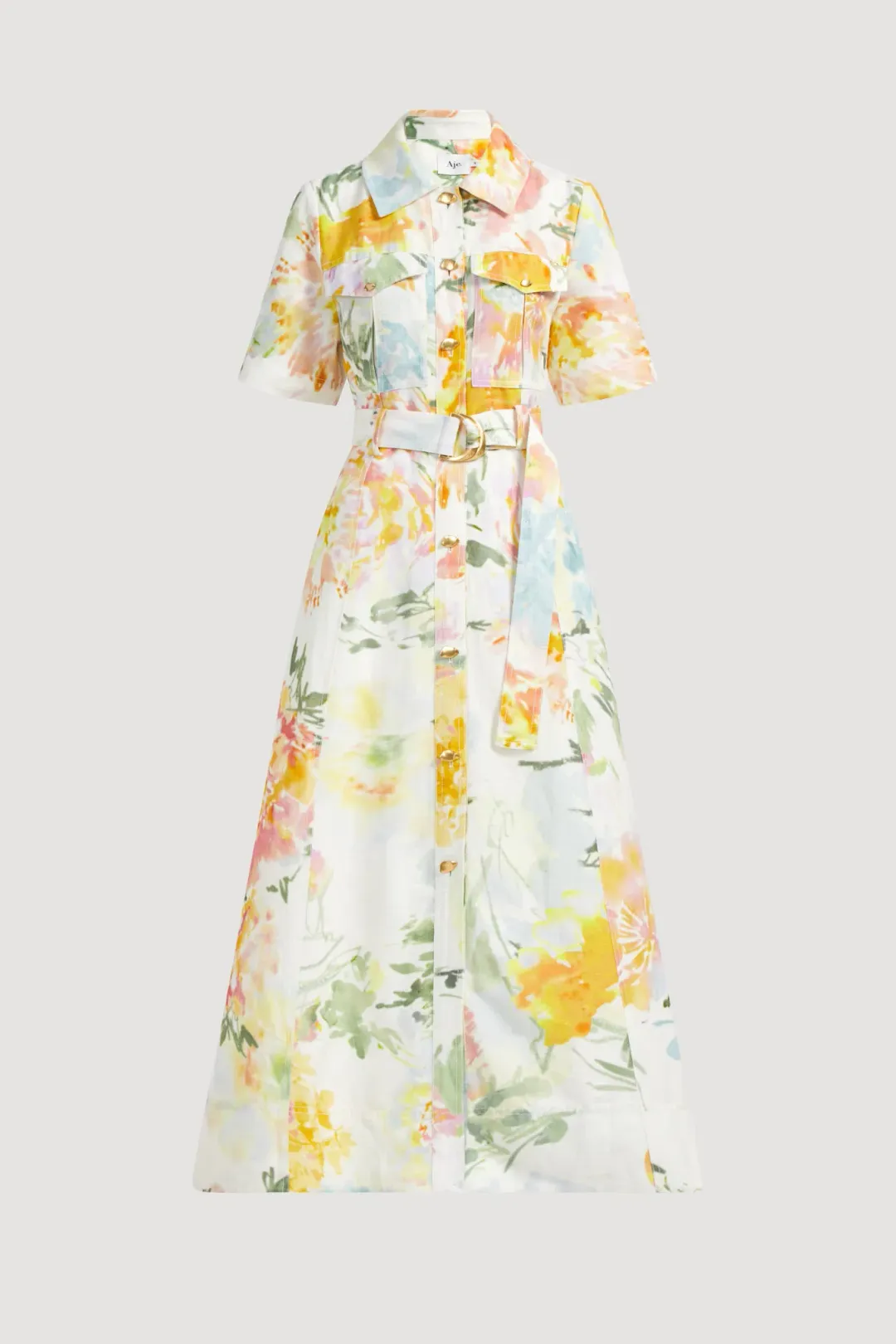 Aje Manon Midi Dress in Jardin Floral Print Size 10 for rent on The Volte - main image