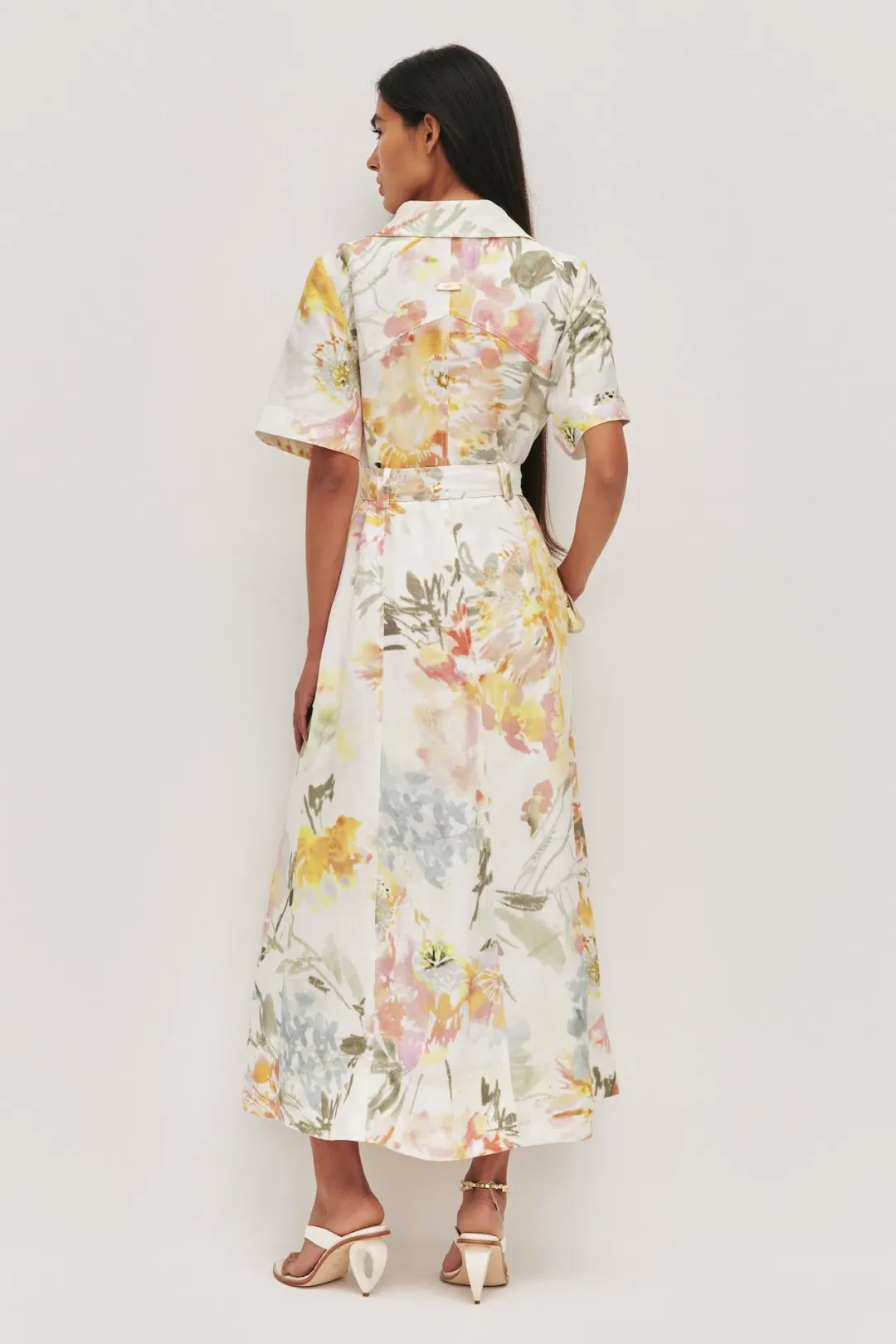 Aje Manon Midi Dress in Jardin Floral Print Size 10 for rent on The Volte - main image