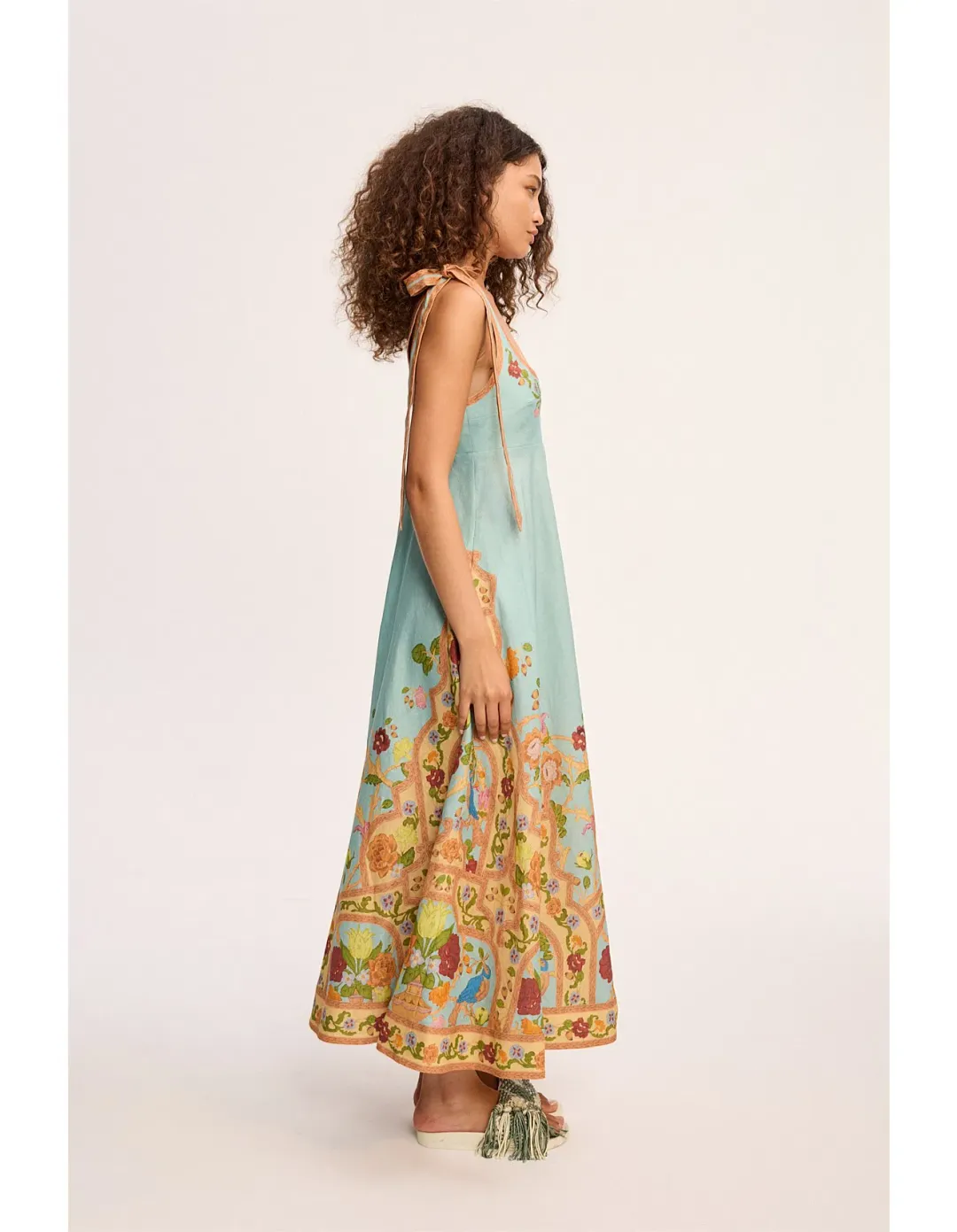 Alemais Mella Ballet Midi Sundress Exclusive in Multi Size 10 for rent on The Volte - main image