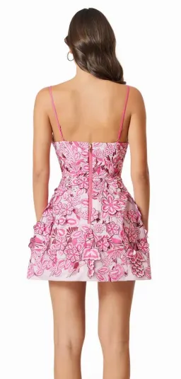 OMR x Elliatt Roseate 3D Floral Mini Dress In Pink Size 6 for rent on The Volte - image 2