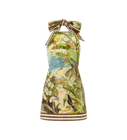 Alemais Toucan Tango Halter Mini Dress Multi Print Size AU 6 for rent on The Volte - image 5