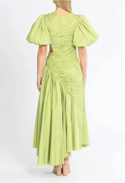 Aje Siren Drawstring Midi Dress Green Size 6 for rent on The Volte - image 5