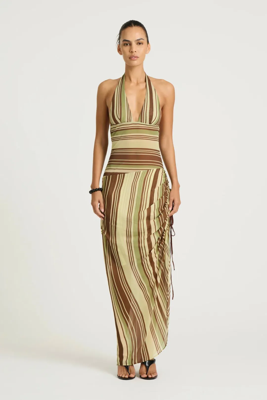 BENNI Marnie Maxi dress - Earth Stripe - Size 10 for rent on The Volte - main image
