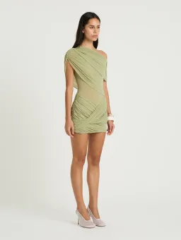 Benni Otto Mini dress pistachio size 6 for rent on The Volte - image 3