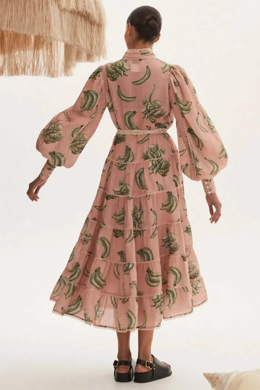 Alémais Bananarama Midi Dress Pink Size AU 16 for rent on The Volte - main image