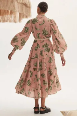 Alémais Bananarama Midi Dress Pink Size AU 16 for rent on The Volte - image 4