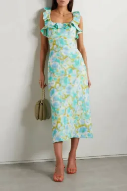 Zimmermann High Tide Frill Midi Dress size 0 / 8 for rent on The Volte - image 2