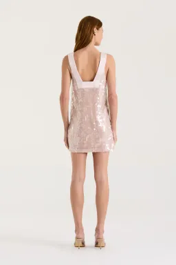 Henne Leanna Sequin Dress Shimmer Pink Size 12 for rent on The Volte - image 4