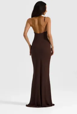 Natalie Rolt Hallie Gown in Espresso Size 10 for rent on The Volte - image 4