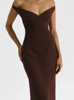 Natalie Rolt Brielle Dress in Espresso Size 6 for rent on The Volte - image 4