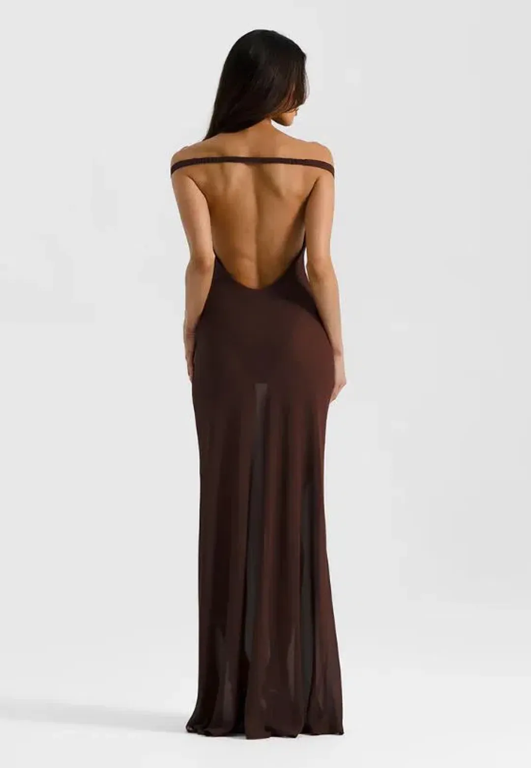 Natalie Rolt Brielle Dress in Espresso Size 6 for rent on The Volte - main image