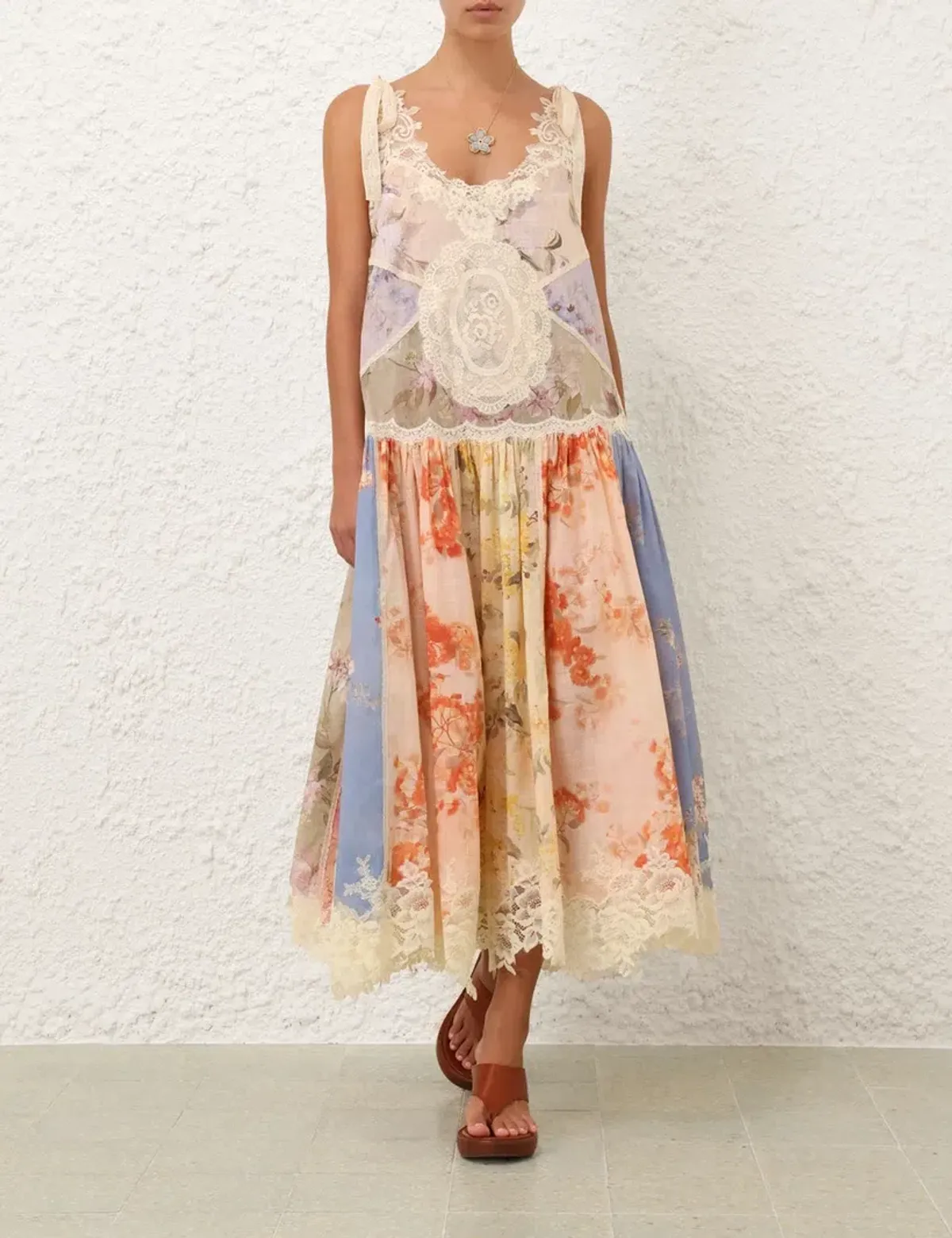 Zimmermann Cascadian Lace Midi Dress for rent on The Volte - main image