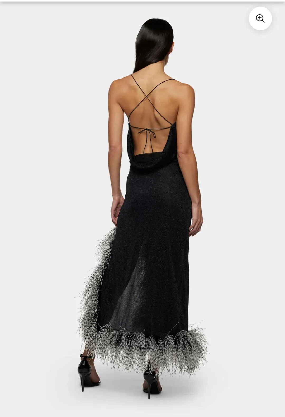 Oseree LUMIÈRE BICOLOR PLUMAGE NIGHT OUT DRESS size S for rent on The Volte - main image