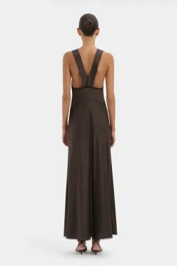 ARIES CUT OUT GOWN | BITTER CHOCOLATE - SIZE 8 for rent on The Volte - image 3