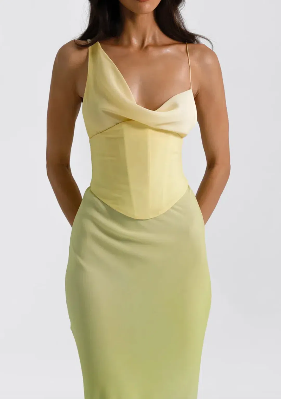 HALLIE GOWN | CITRUS - SIZE 8 for rent on The Volte - main image