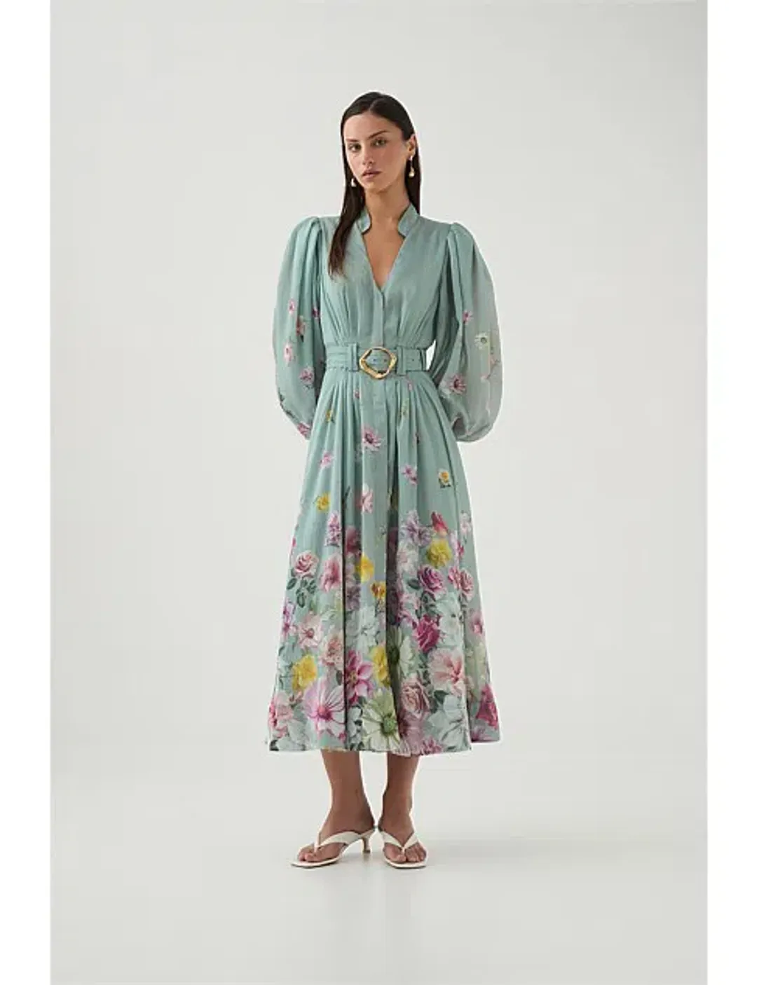 Aje Fleur Shirt Dress Size AU 14 for rent on The Volte - main image
