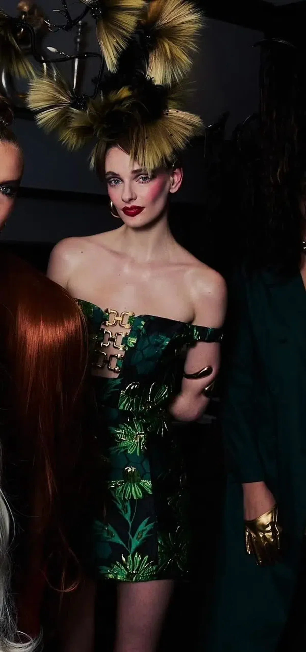 ALICE By Alice McCall Edie Green Black Mini Short Dress | Size AU 10 for rent on The Volte - main image