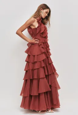 Aje Cleo Gown size 12 Rust for rent on The Volte - image 3