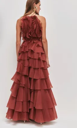 Aje Cleo Gown size 12 Rust for rent on The Volte - image 4