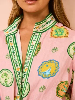 Alemais Porcelain Shirtdress size 14 Pink  for rent on The Volte - image 3