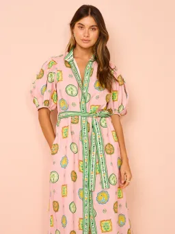 Alemais Porcelain Shirtdress size 14 Pink  for rent on The Volte - image 2
