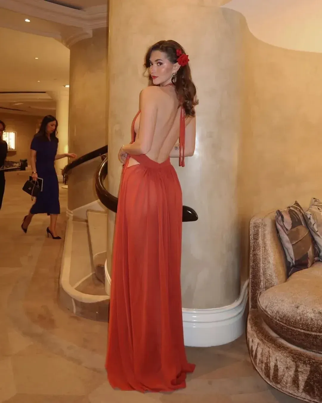 Arcina Ori Florence Dress XS Red for rent on The Volte - main image