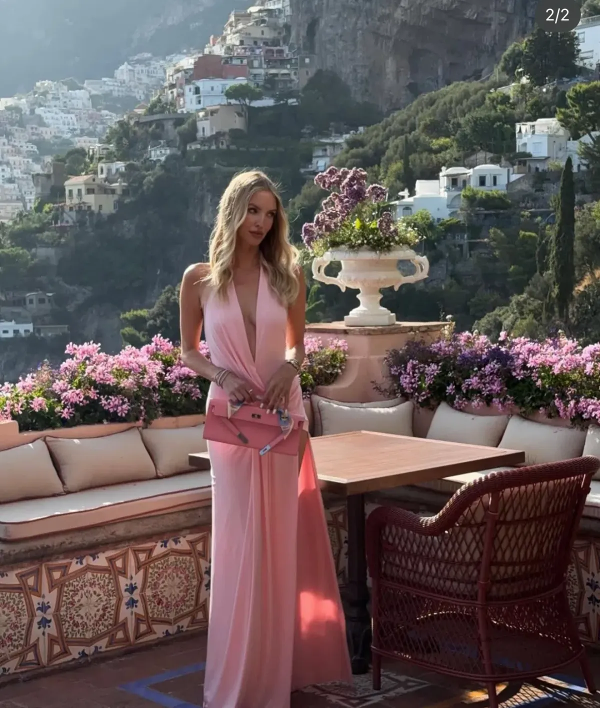 Natalie Rolt winona gown blossom pink size 6 for rent on The Volte - main image
