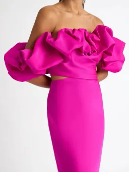 Sheike Margot Maxi Dress Magenta Pink Size 16 for rent on The Volte - image 2