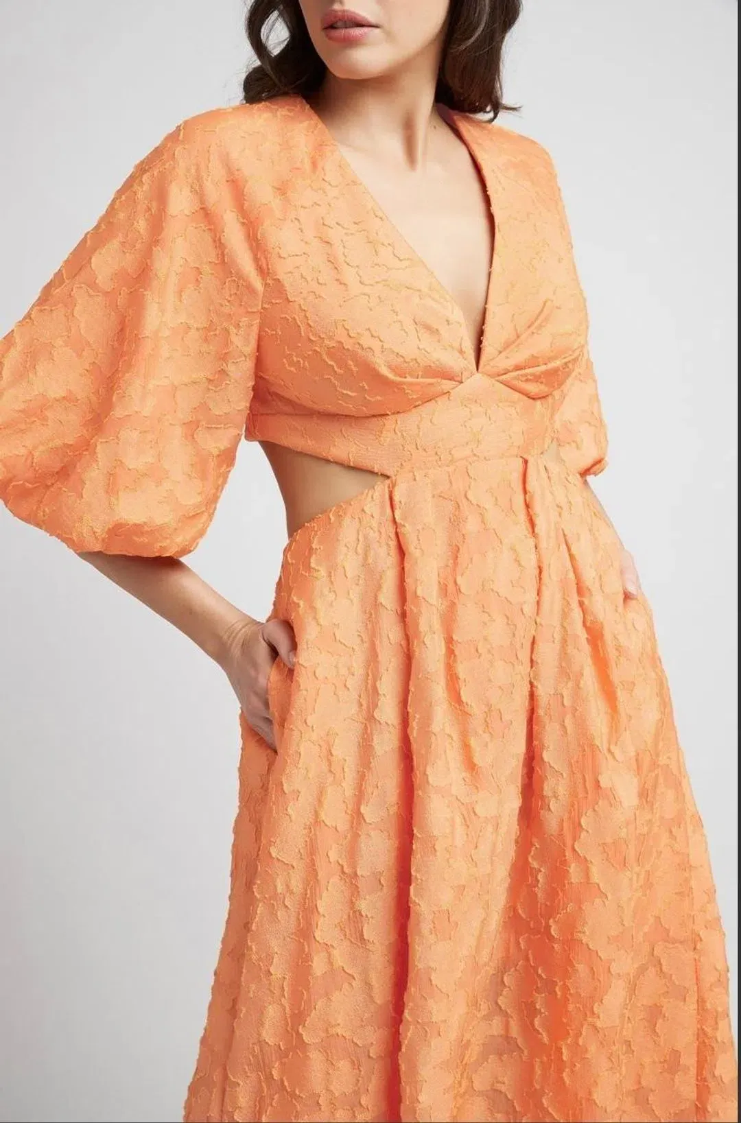 Sheike Estate Dress Tangerine Size AU 16 for rent on The Volte - main image