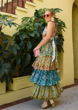 Alemais - Dreamer Halter Tier Dress In Multi for rent on The Volte - image 4