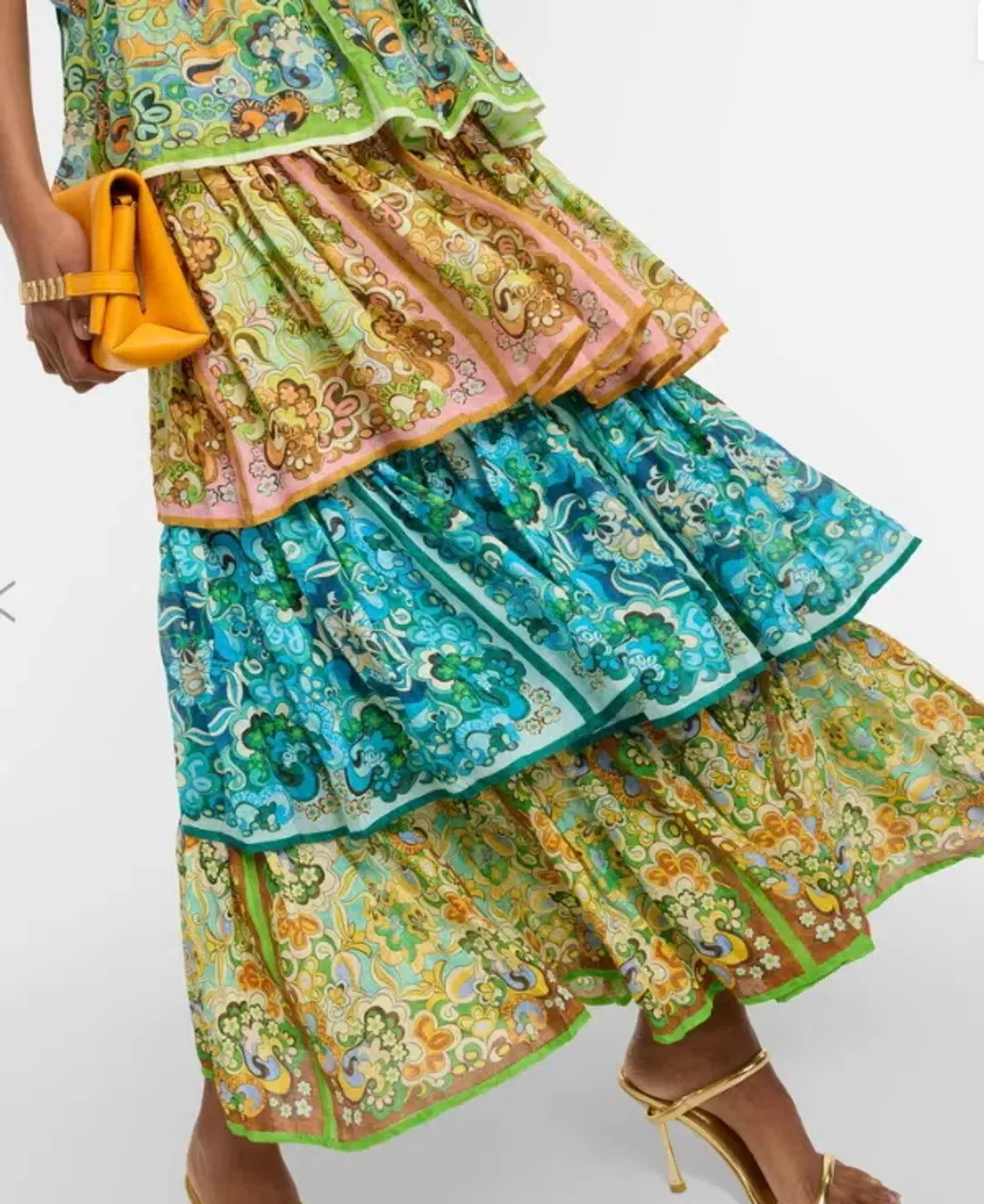 Alemais - Dreamer Halter Tier Dress In Multi for rent on The Volte - main image