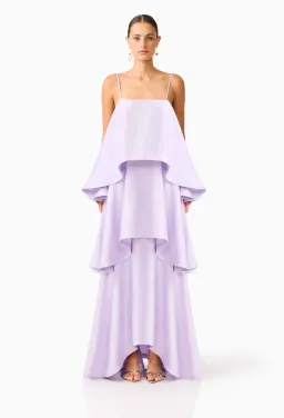 Elliatt Tilly 3 Tiered Maxi Dress in Purple Size AU 6 for rent on The Volte - image 1