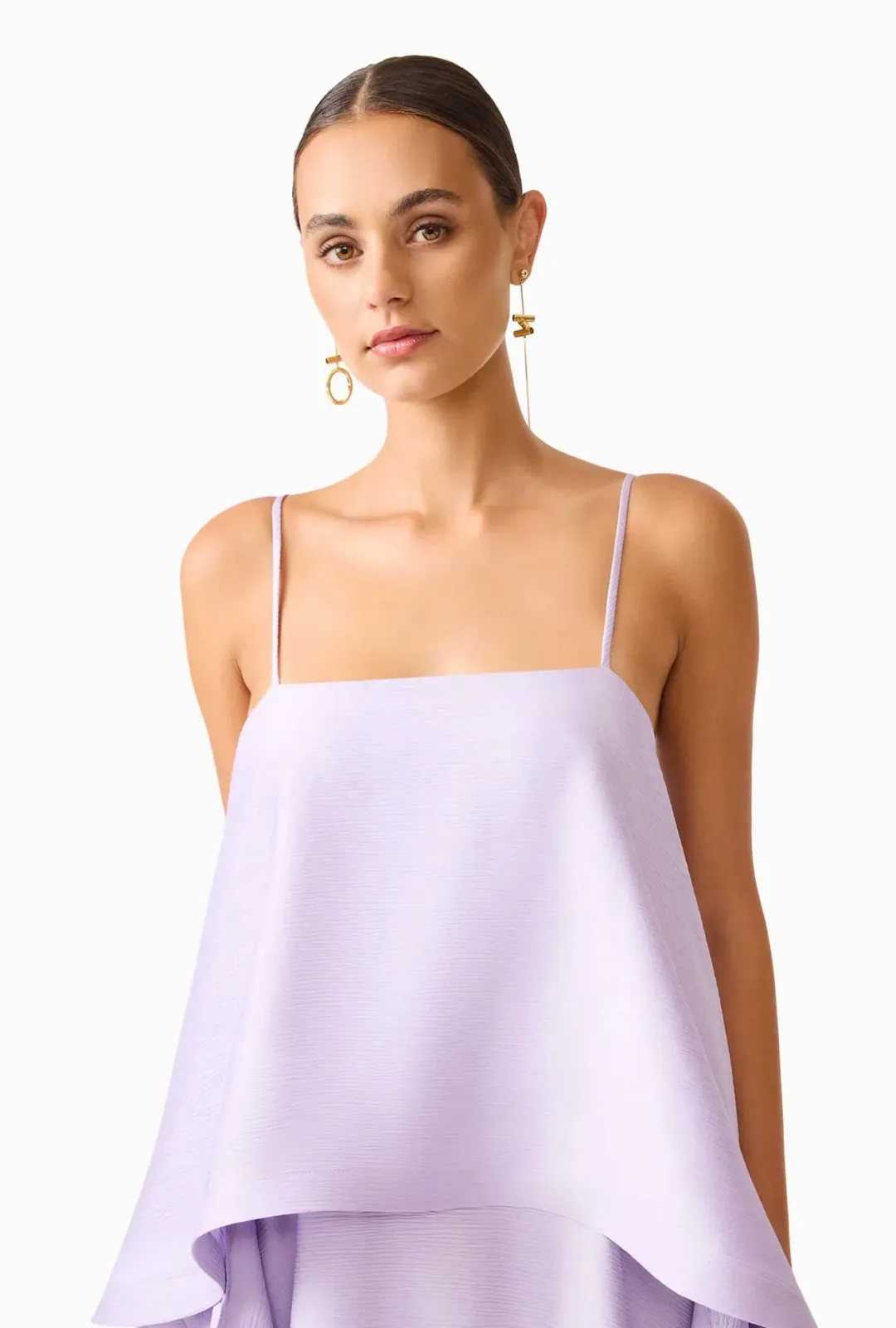 Elliatt Tilly 3 Tiered Maxi Dress in Purple Size AU 8 for rent on The Volte - main image