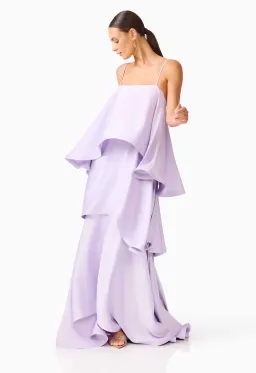 Elliatt Tilly 3 Tiered Maxi Dress in Purple Size AU 8 for rent on The Volte - image 4