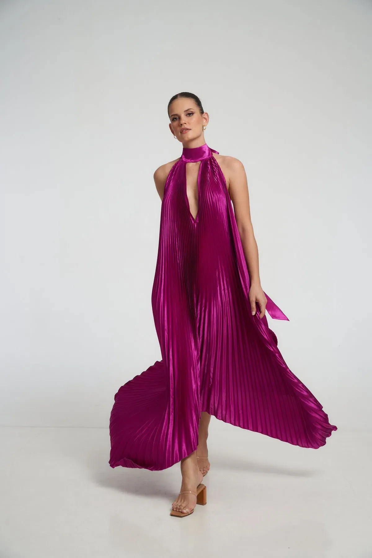 L’idee Opera Gown size 8 Magenta Pink for rent on The Volte - main image