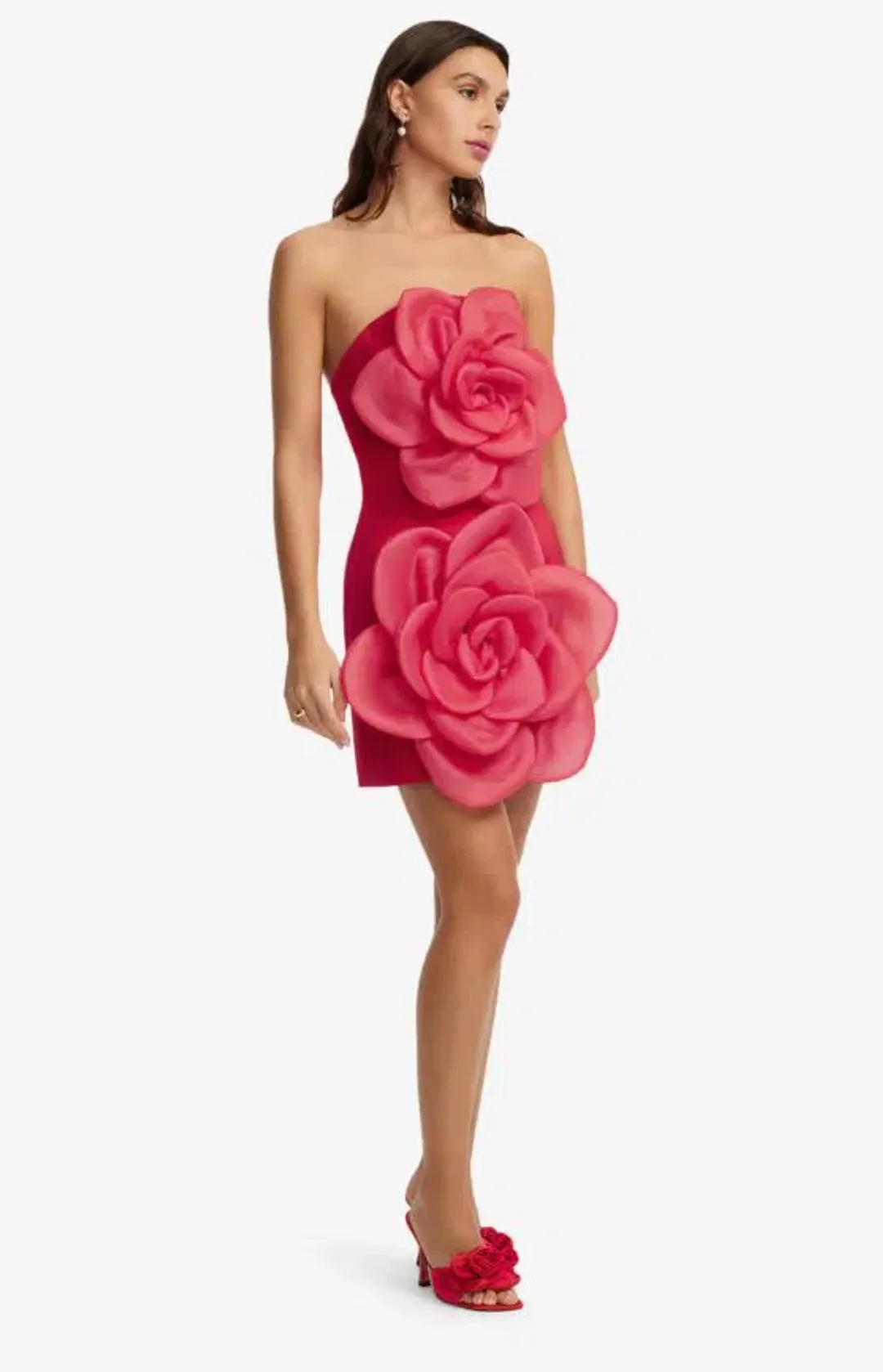 Leo Lin Floret Mini Dress Scarlet 6 for rent on The Volte - main image