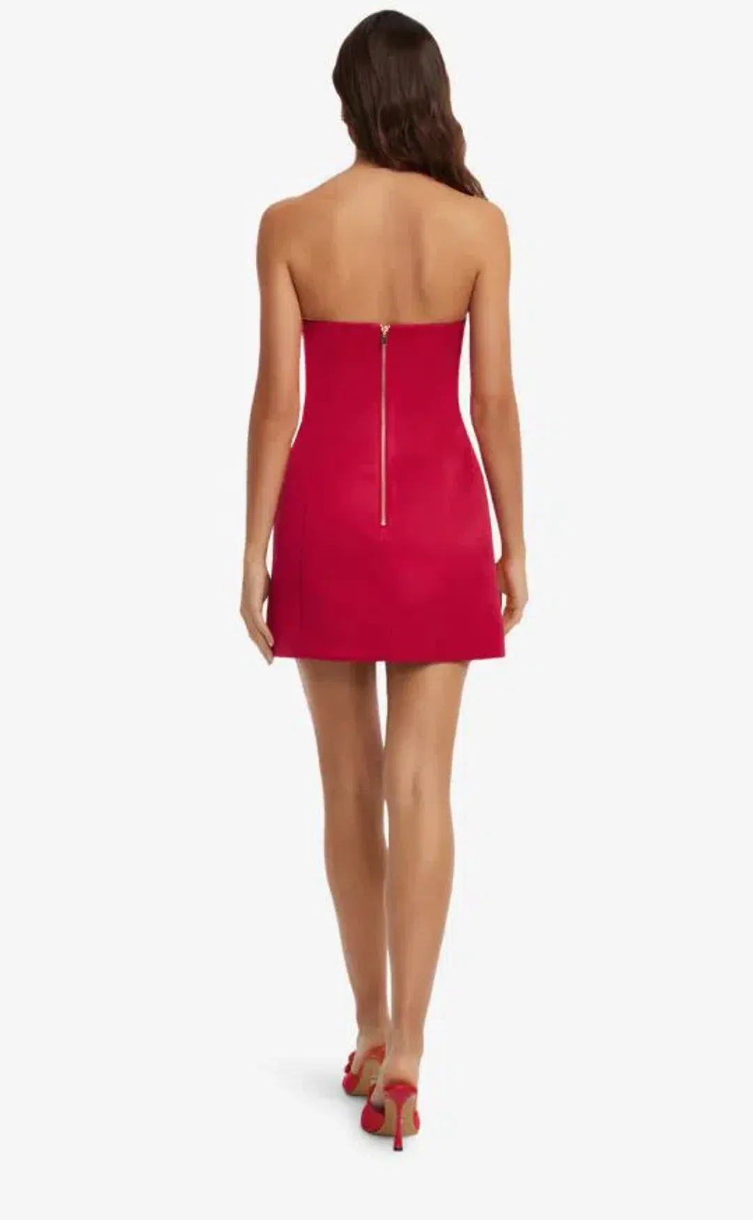 Leo Lin Floret Mini Dress Scarlet 8 for rent on The Volte - main image