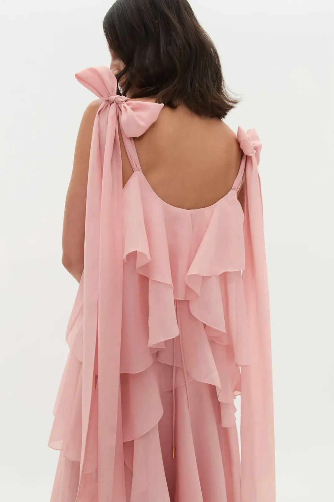 Aje Gracie Maxi Dress Size 16 in Muted Rose Pink for rent on The Volte - main image
