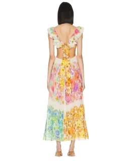 Zimmermann Raie Frill Shoulder Dress Size 2/ AU 12 for rent on The Volte - image 2