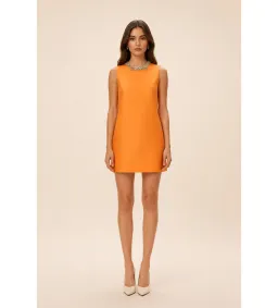 Rachel Gilbert Ludovica Shift Mini Dress in Orange AU12 for rent on The Volte - image 1