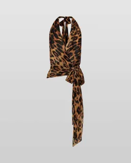 Rat & Boa Monique Top Size S/AU8 and Maxi Skirt Size M/AU10 Set in Leopard Print for rent on The Volte - image 8