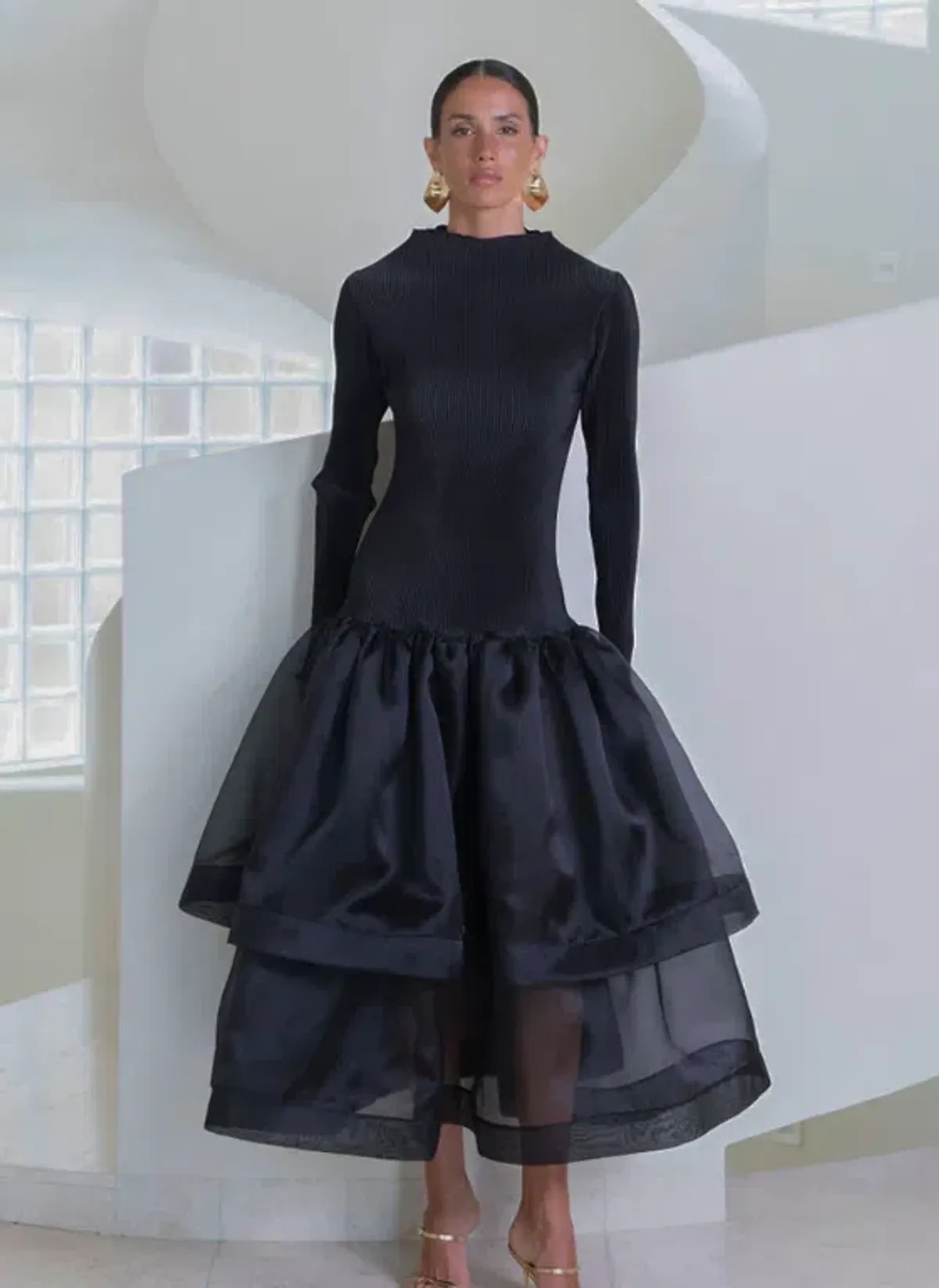 L'IDEE - Lidee Alexander Dress - Noir black size 8  for rent on The Volte - main image