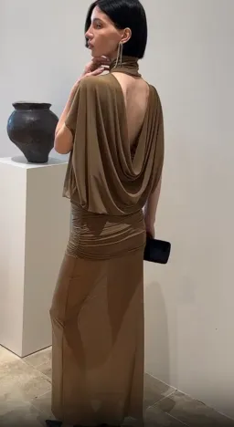 COCOSIN Dune Glow Dress SIZE SMALL brown for rent on The Volte - image 3