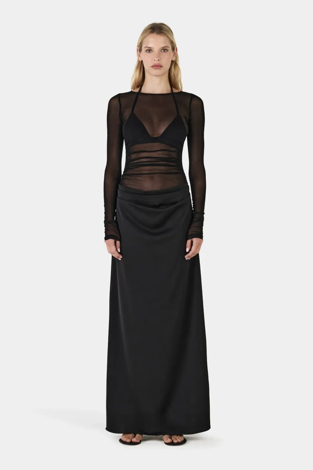 Hansen And Gretel Amy Maxi Dress Black Size 8 for rent on The Volte - main image