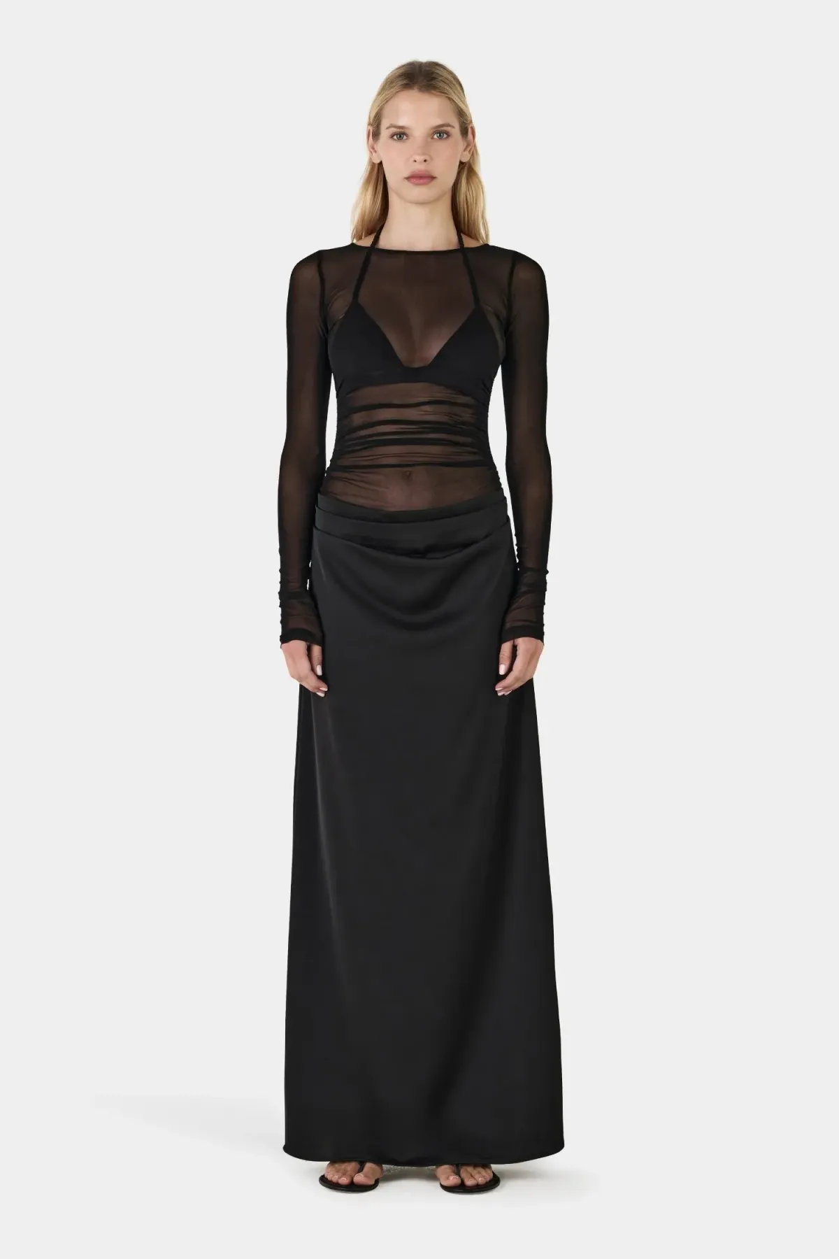Hansen And Gretel Amy Maxi Dress Black Size 8 for rent on The Volte - main image