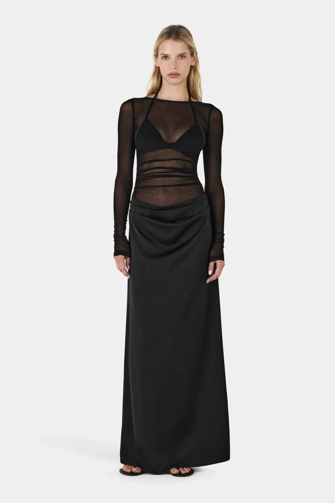 Hansen And Gretel Amy Maxi Dress Black Size 8 for rent on The Volte - main image