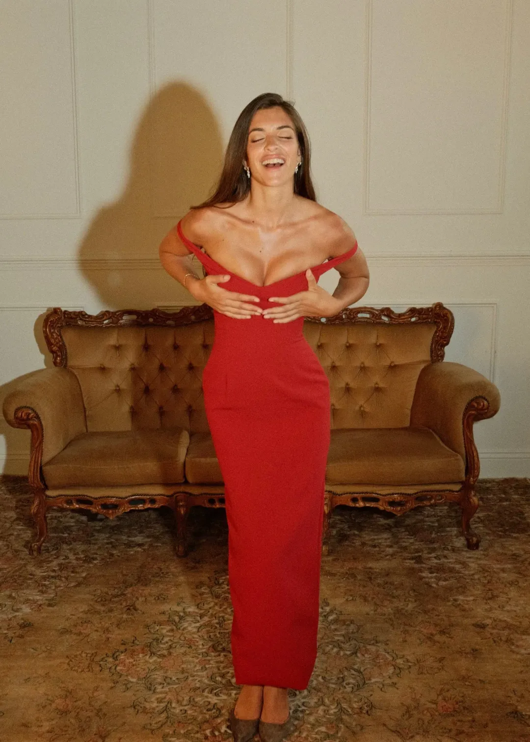 Arcina Ori Ellery Maxi Dress in Red Size Small for rent on The Volte - main image