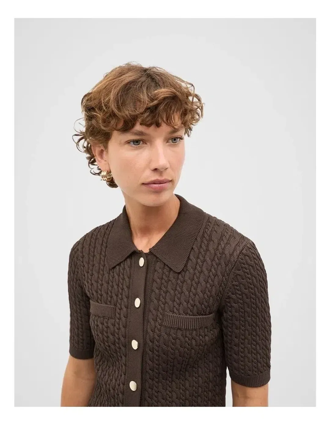 Seed Heritage Crepe Knit Cable Cardigan Size M for rent on The Volte - main image