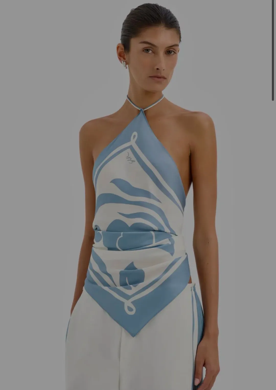 Sir the Label Lilou Silk Scarf Top and Silk Pant s0 for rent on The Volte - main image