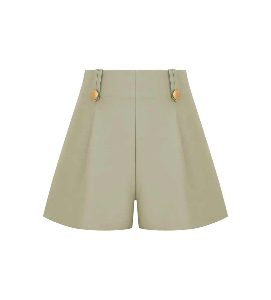 Zimmermann Relaxed Silk Shirt (Size OP/AU6) & Luna Wool Silk Tailored Short (Size 1/AU8) in Palm  for rent on The Volte - main image